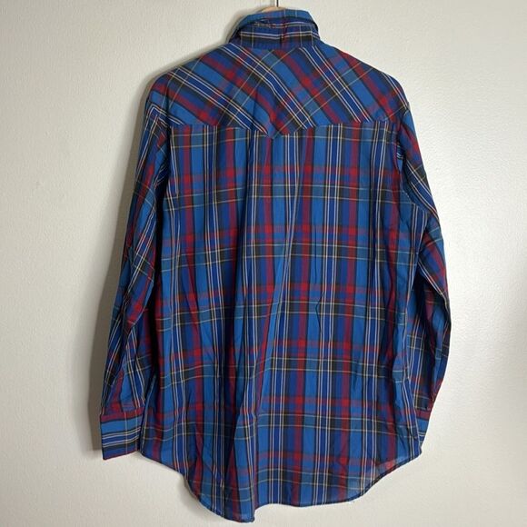 Plainsman mens Vtg long sleeve pearl snap button down western shirt size large - Picture 8 of 9